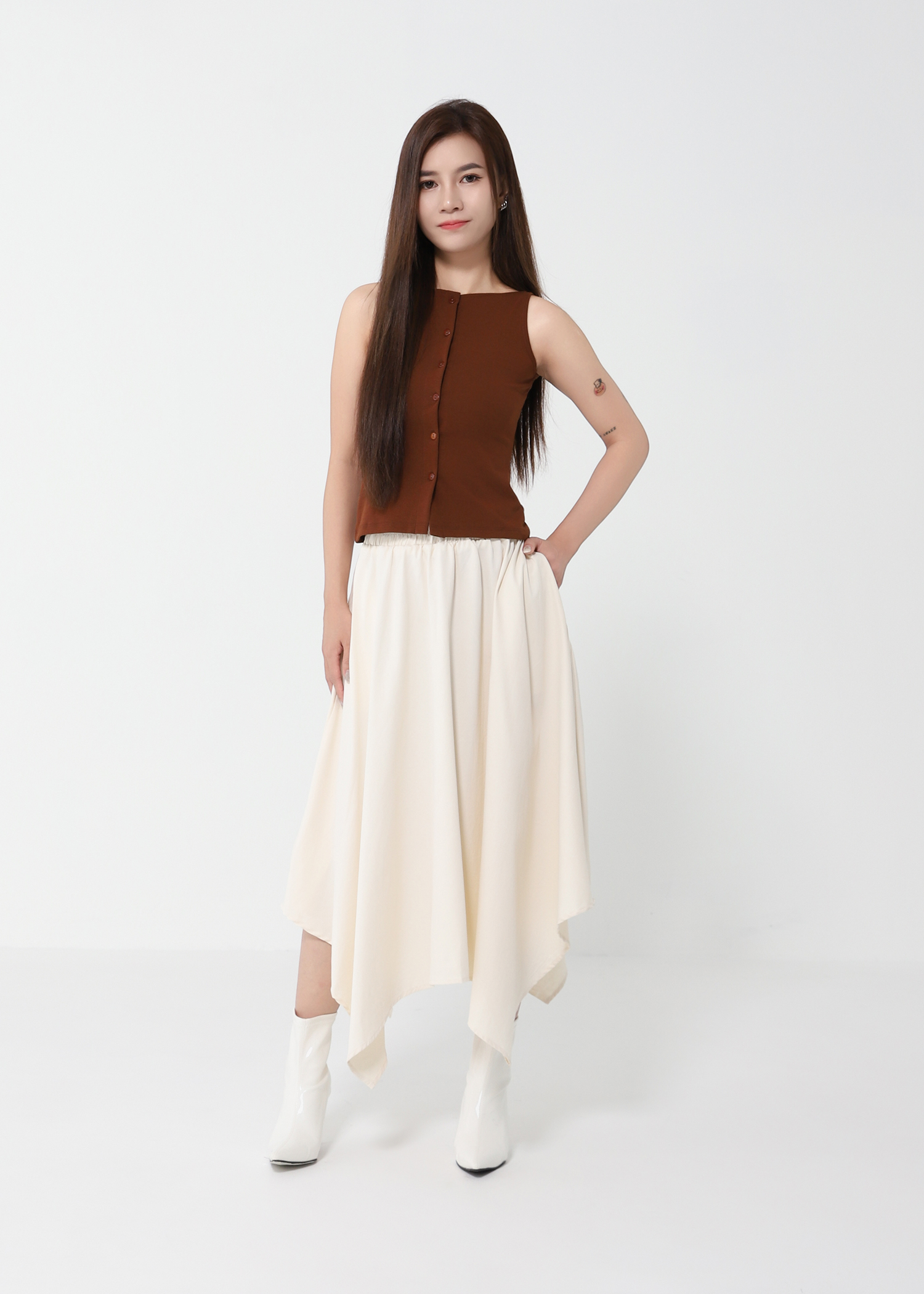 Irregular Long Skirt 49528