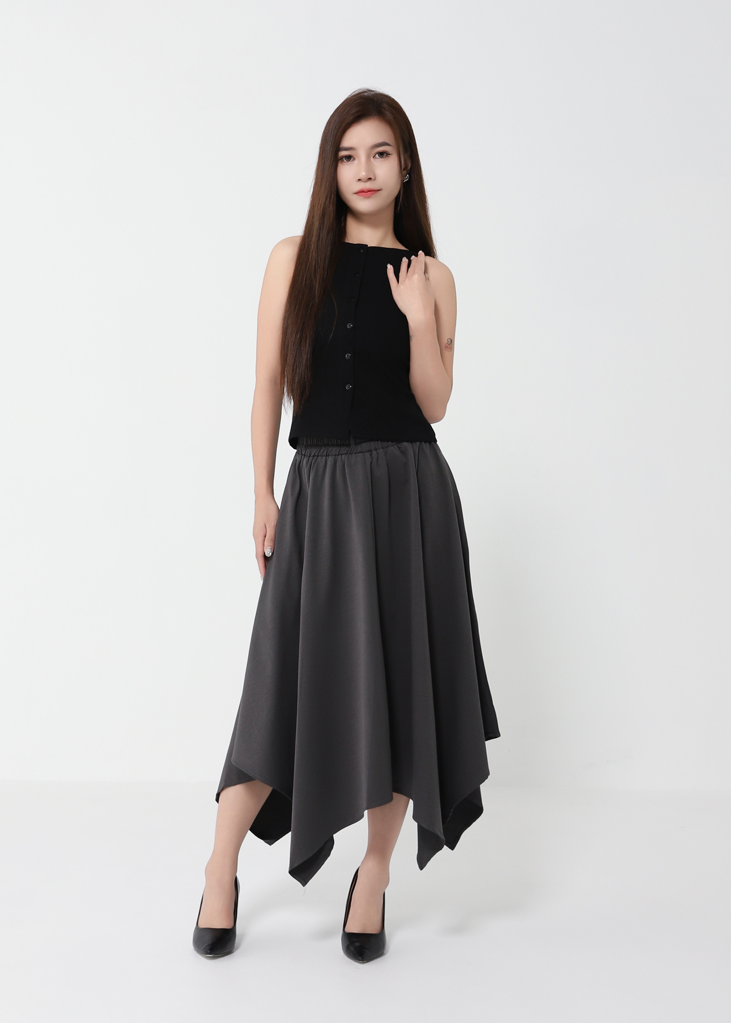 Irregular Long Skirt 49528