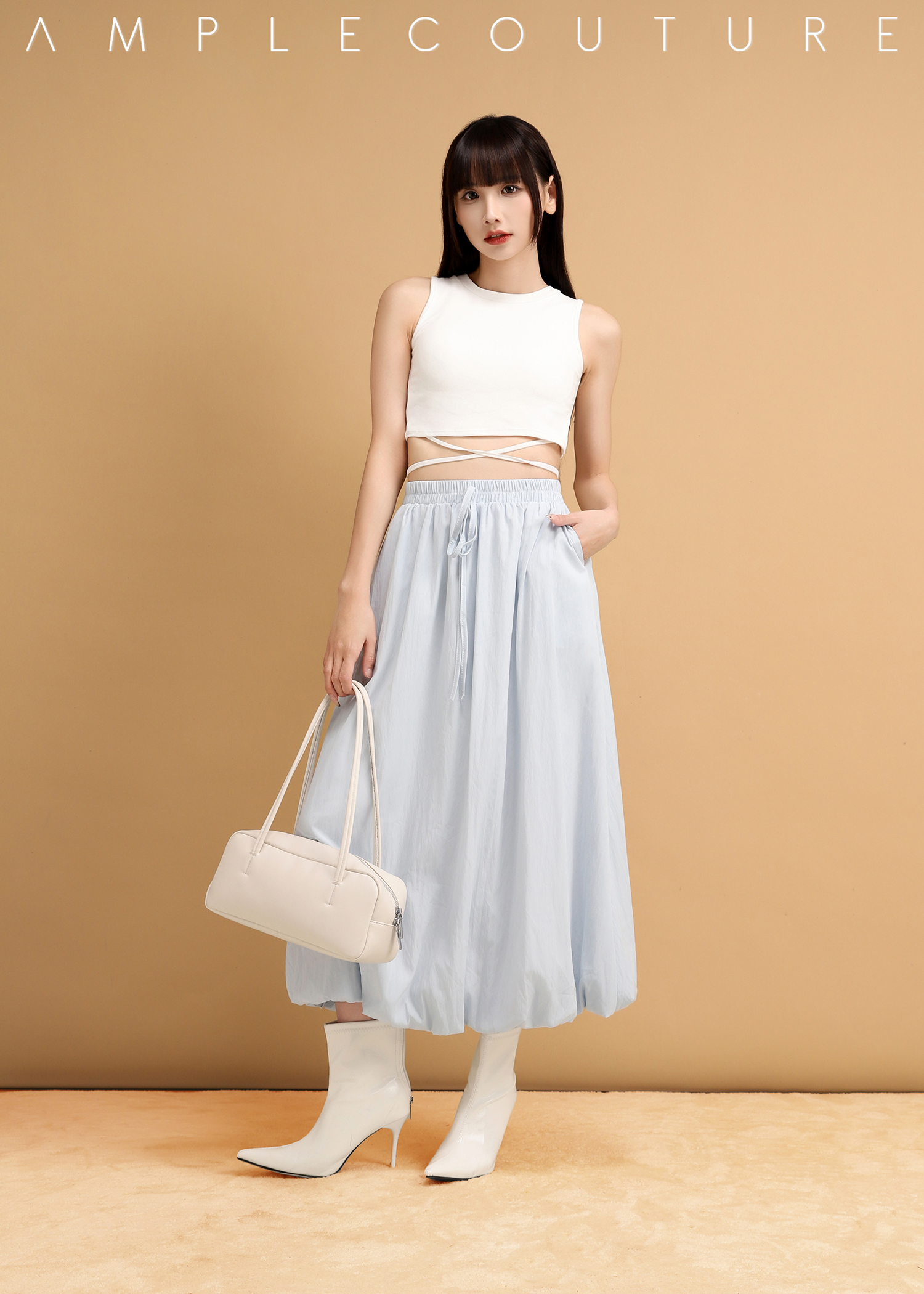 Sleeveless Tie-Up Crop Top 50032