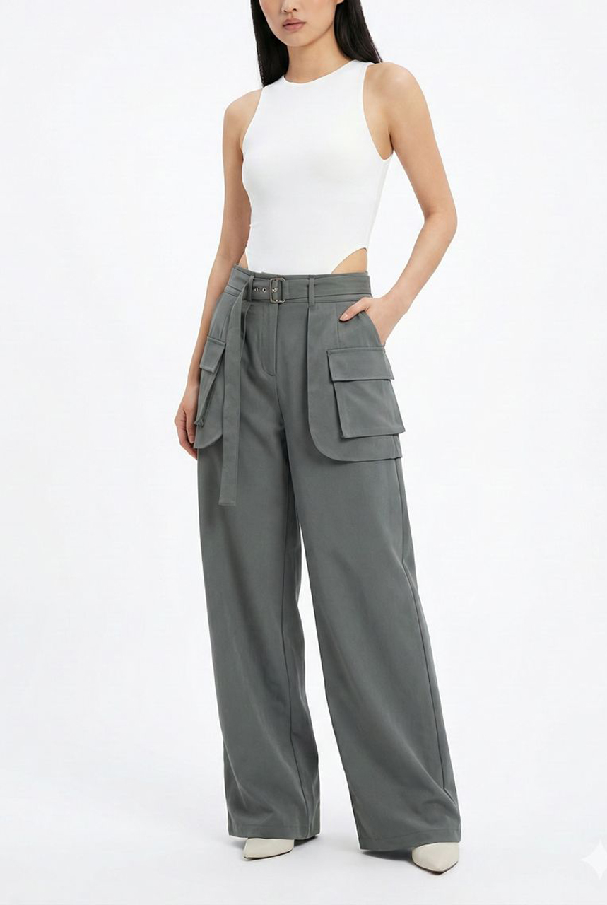 Layered Pants with Detachable Outer AC927