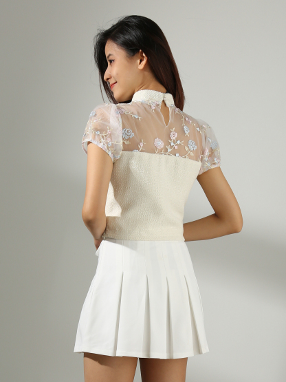 Chanel Style Net With Flower Top AC714