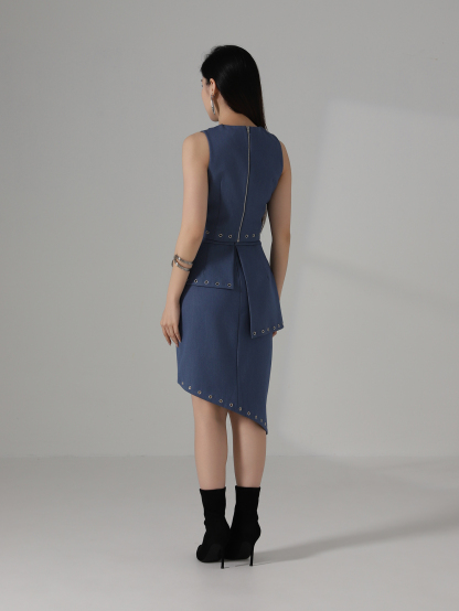 Sleeveless Fake Two Piece Top AC160