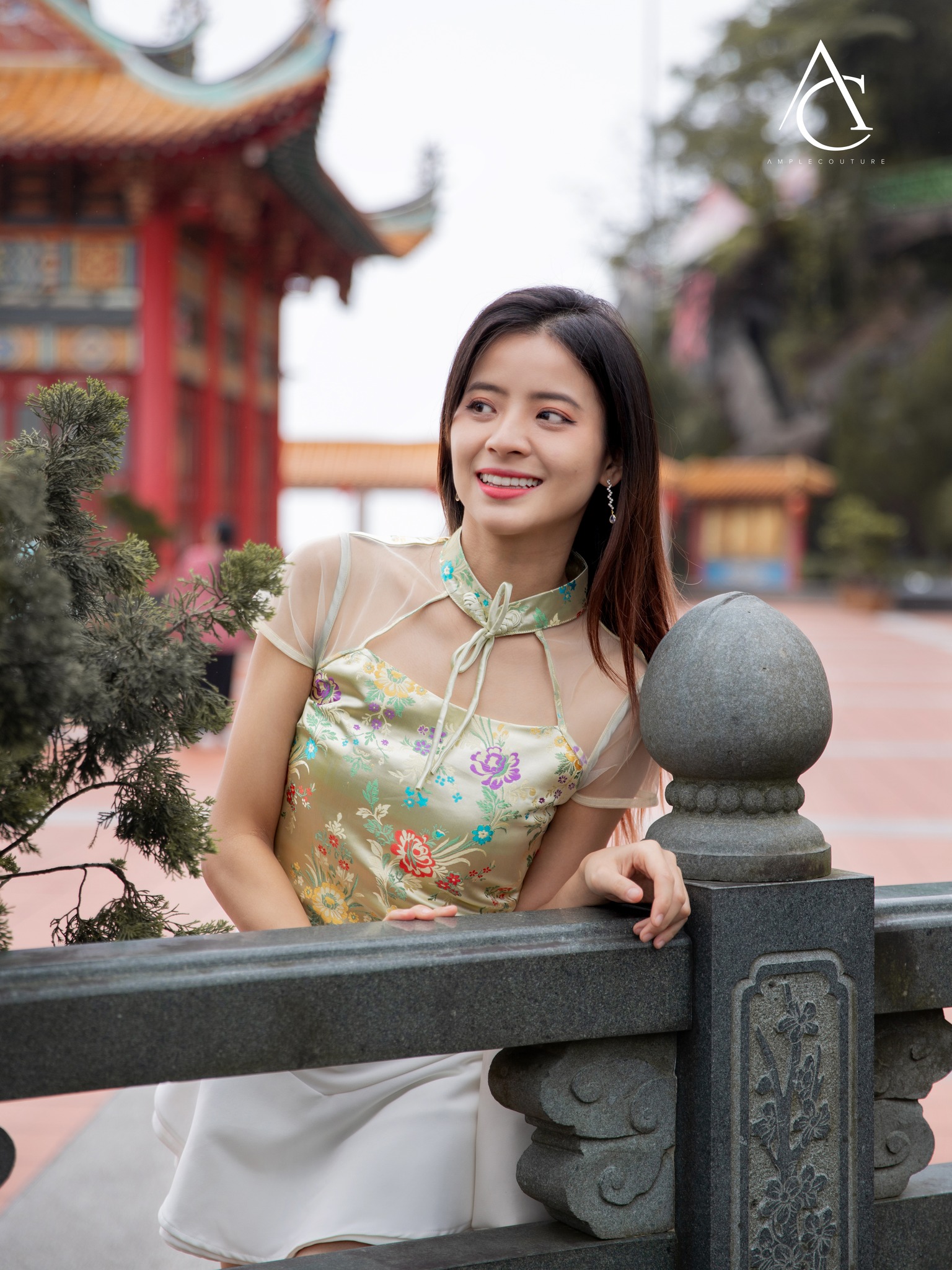 Fake Two Piece Cheongsam Top AC429