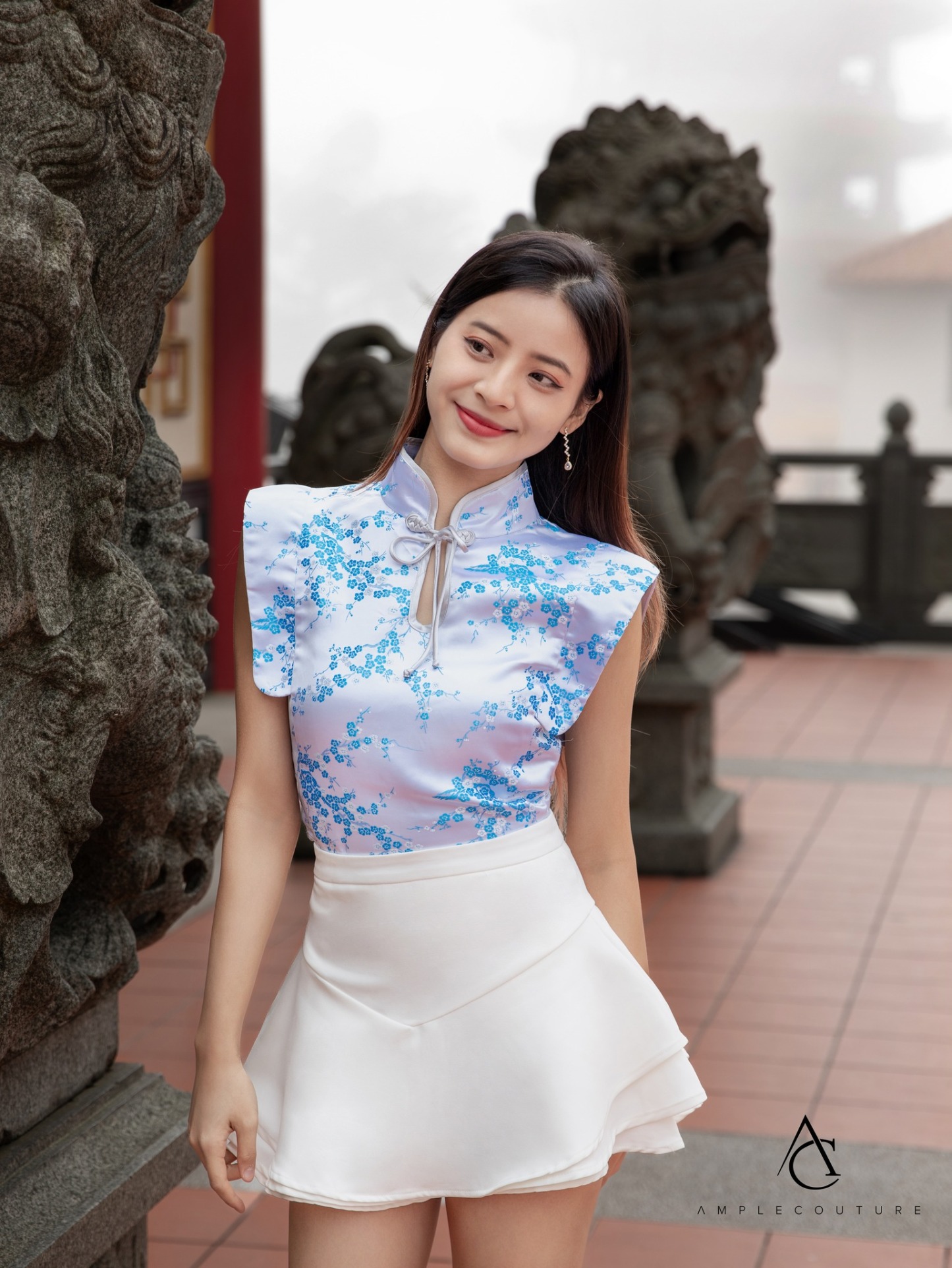 Cheongsam Floral Top AC059