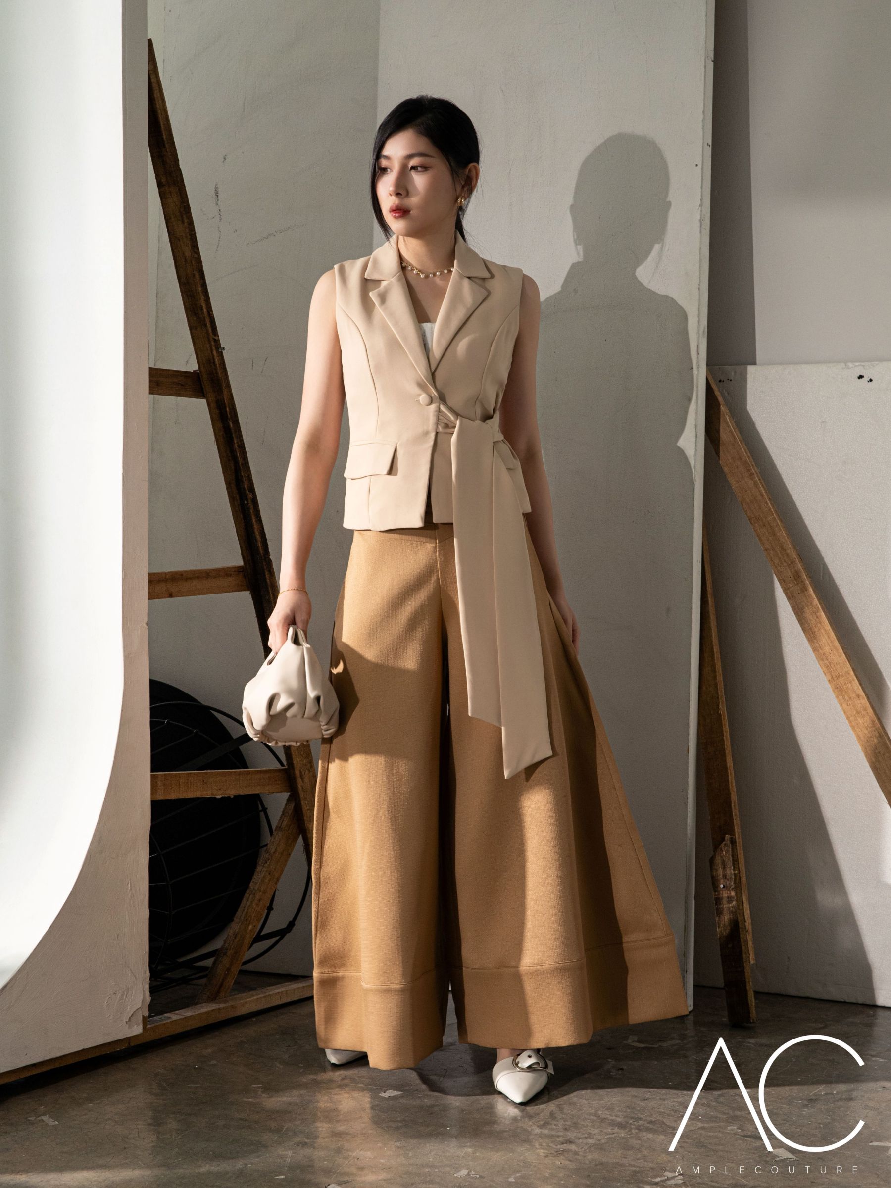 High Waist Wide Leg Long Pants AC536