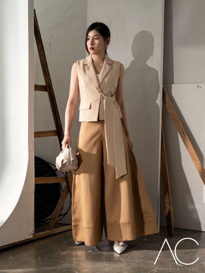 High Waist Wide Leg Long Pants AC536