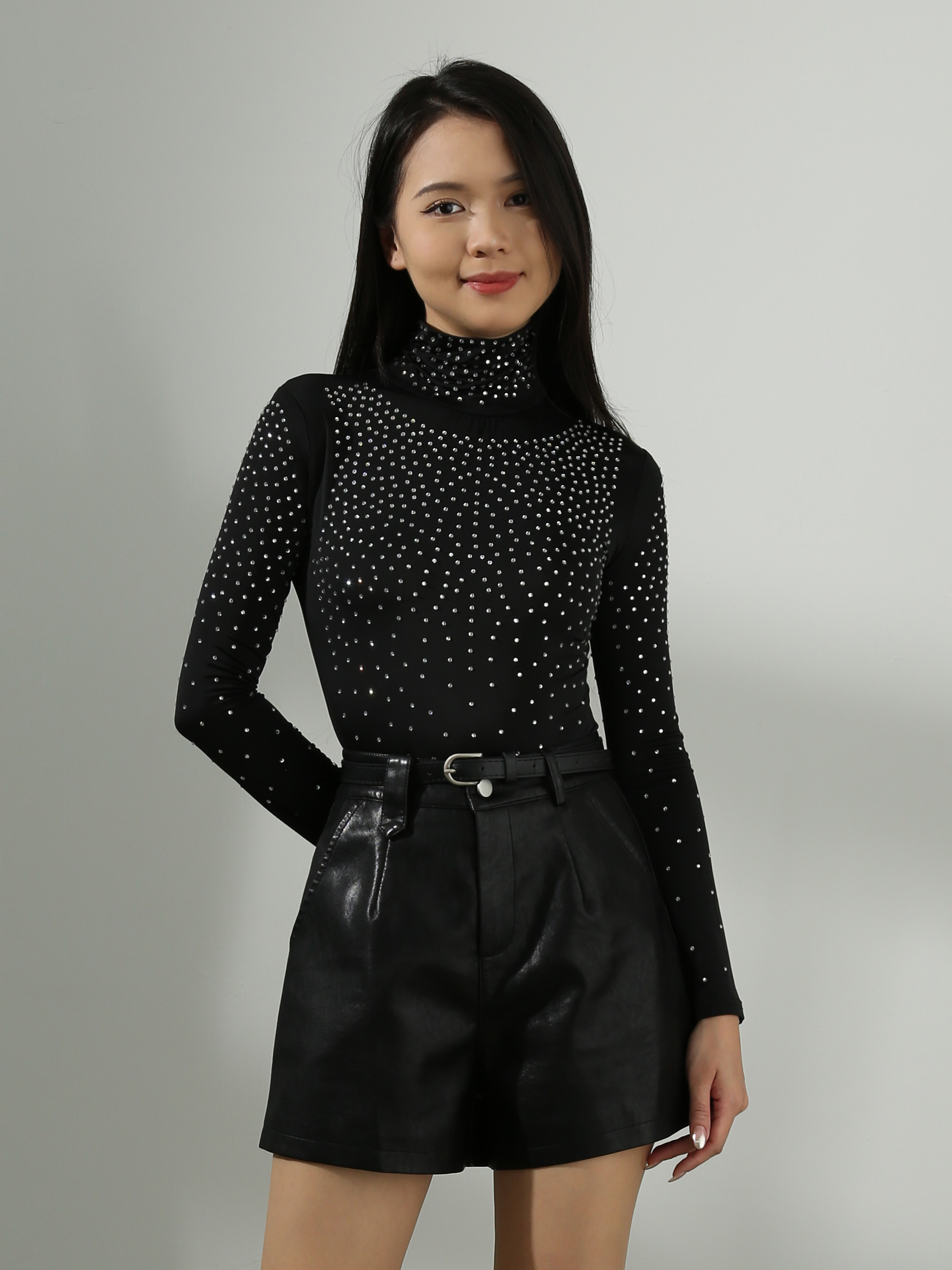 Diamond Decorative Long Sleeve Jumpsuit AC710 (SPO)