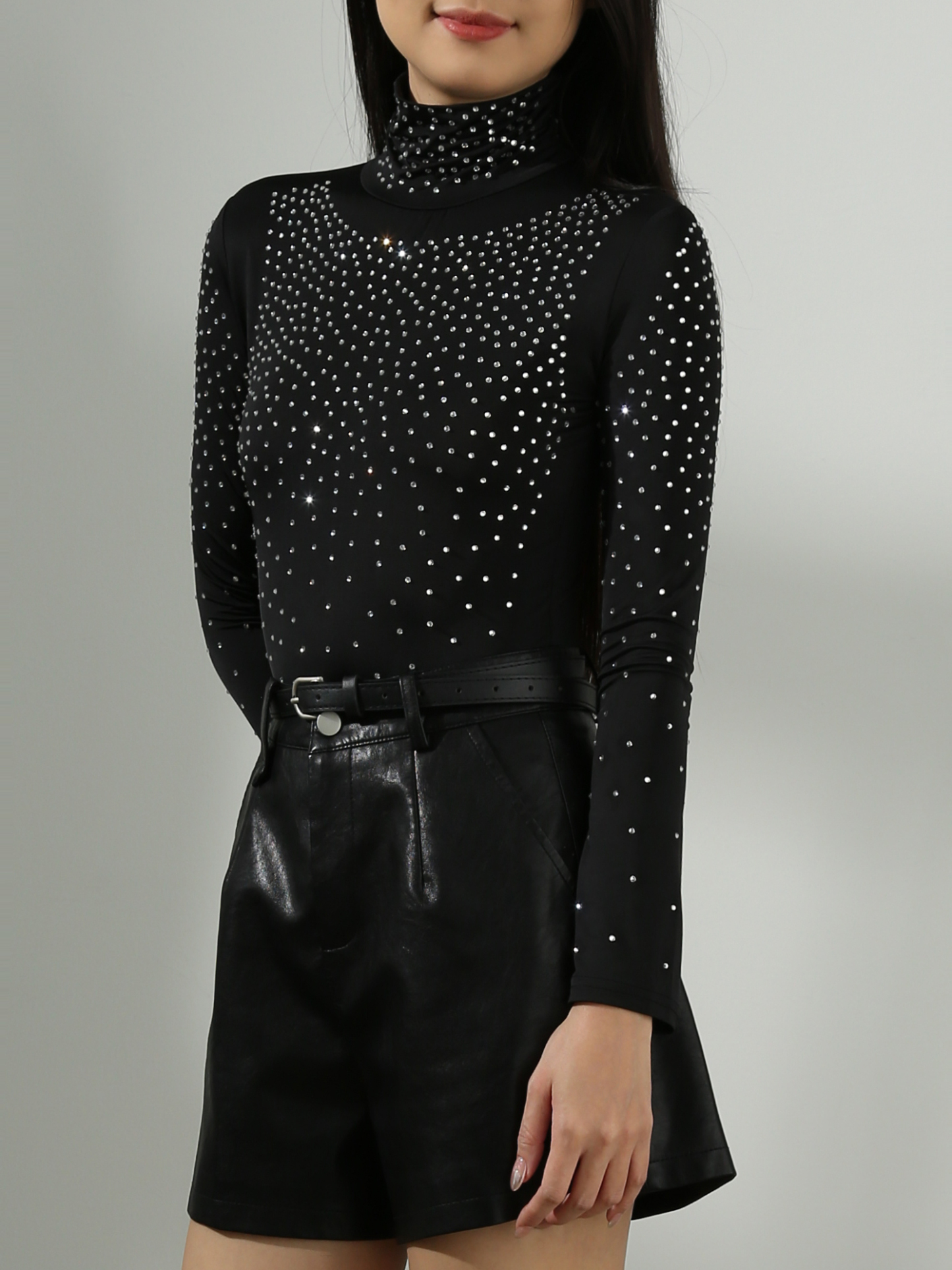 Diamond Decorative Long Sleeve Jumpsuit AC710 (SPO)