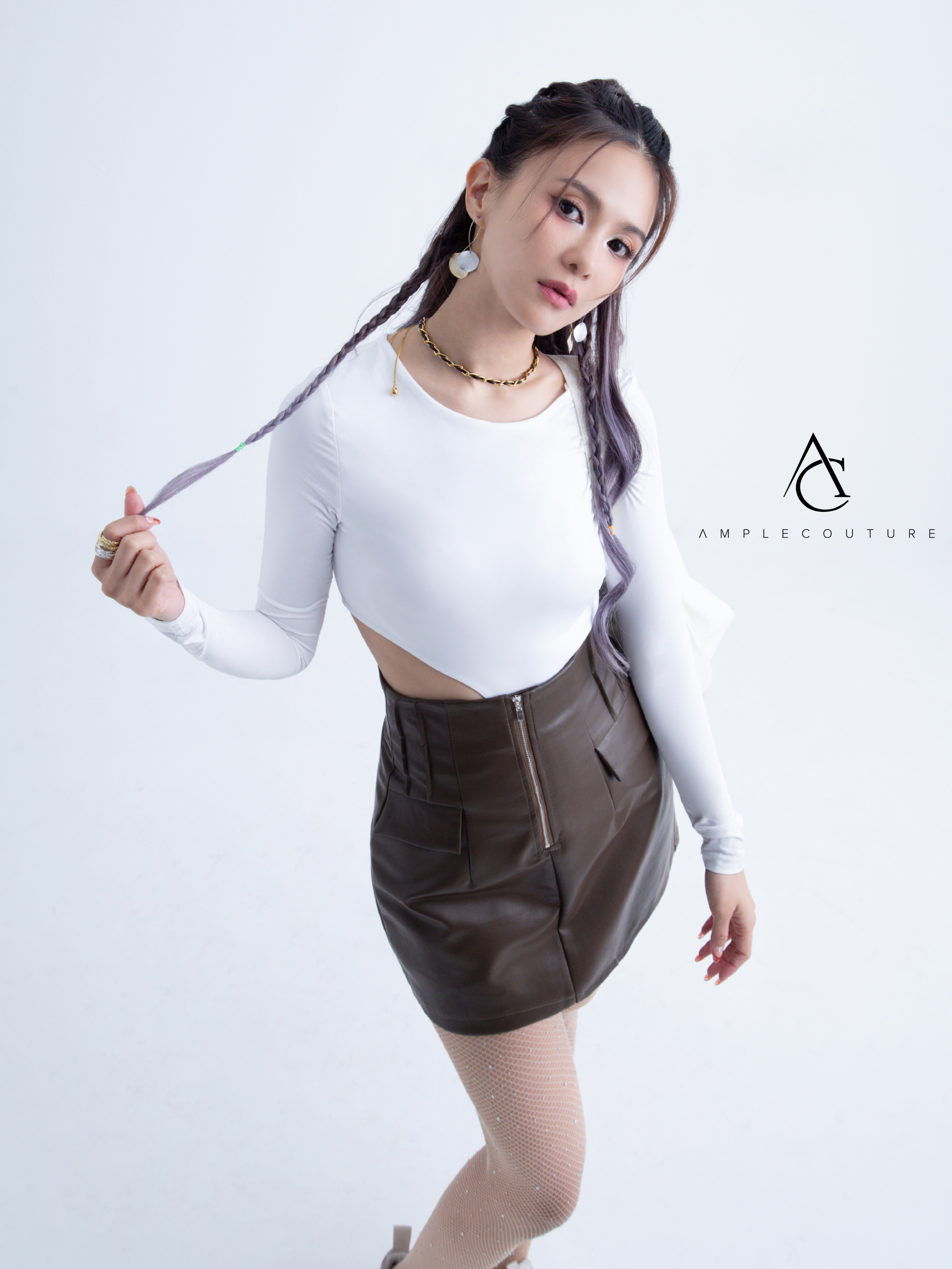 Long Sleeve Waist Hole Jumpsuit AC713 (SPO)