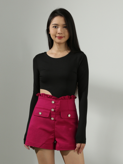 Long Sleeve Waist Hole Jumpsuit AC713 (SPO)