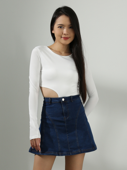 Long Sleeve Waist Hole Jumpsuit AC713 (SPO)