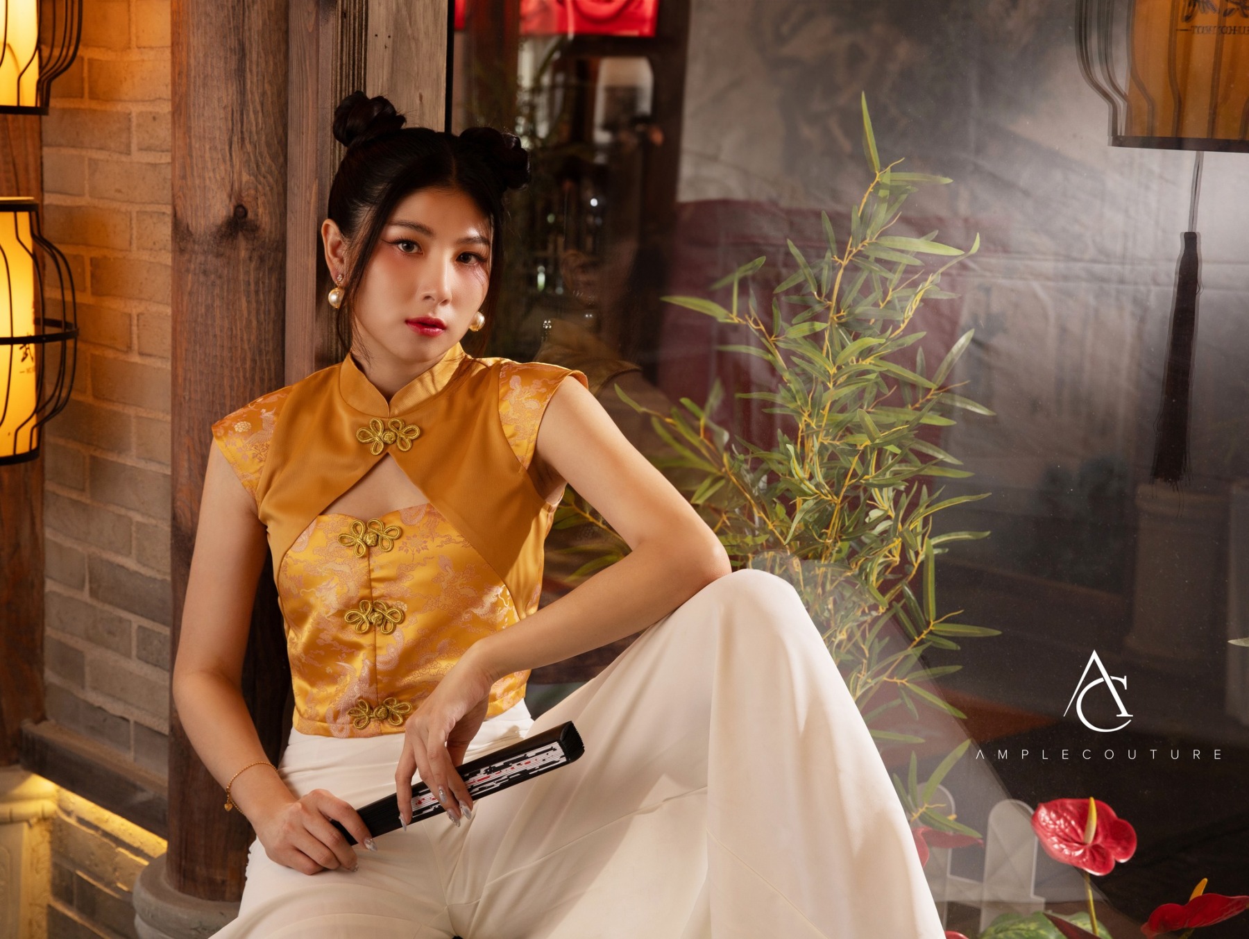 [PREORDER] Fake Two Piece Cheongsam Top AC715