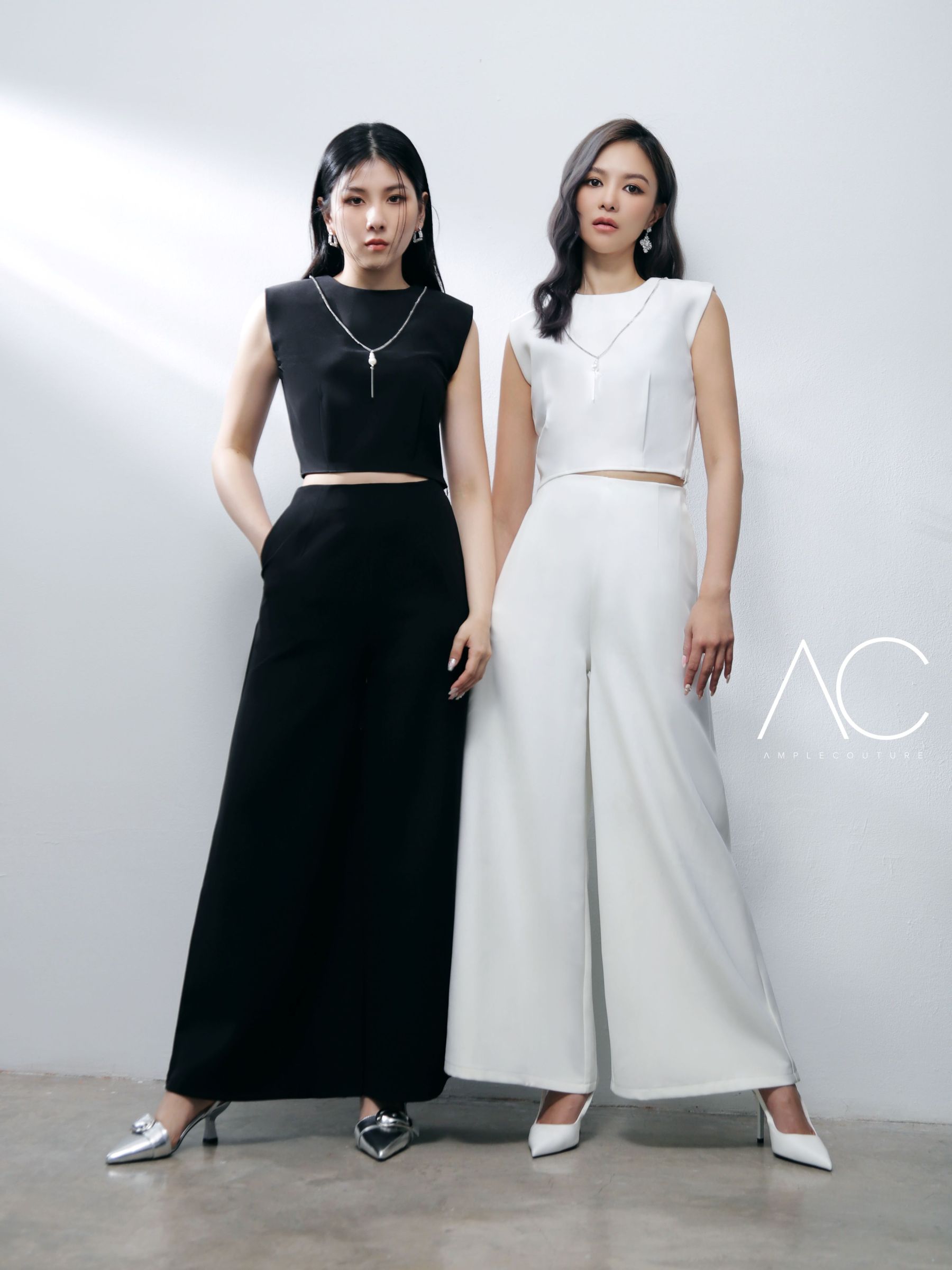 Sleeveless With Chain Top With Long Pant Set AC728