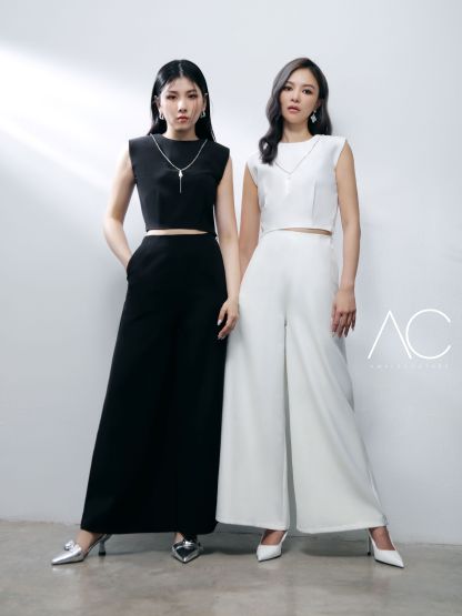 Sleeveless With Chain Top With Long Pant Set AC728