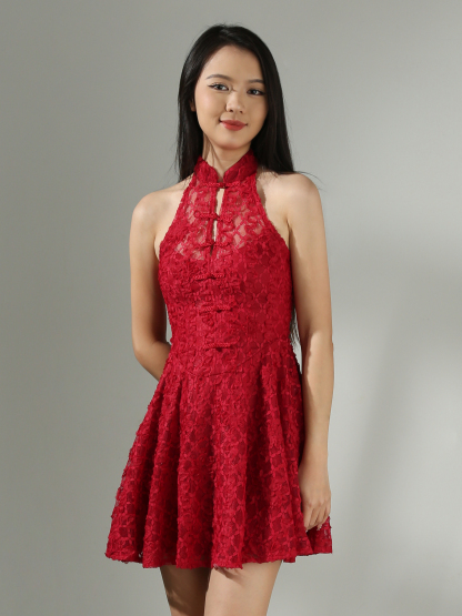 Halter Cheongsam Dress AC801