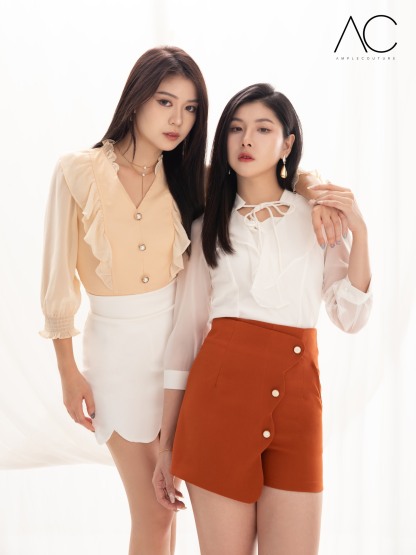 High Waist Wave Skirt Pants AC802