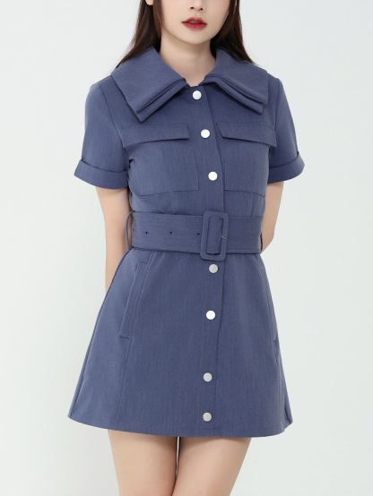 Front Breasted Button Jumpsuit AC843