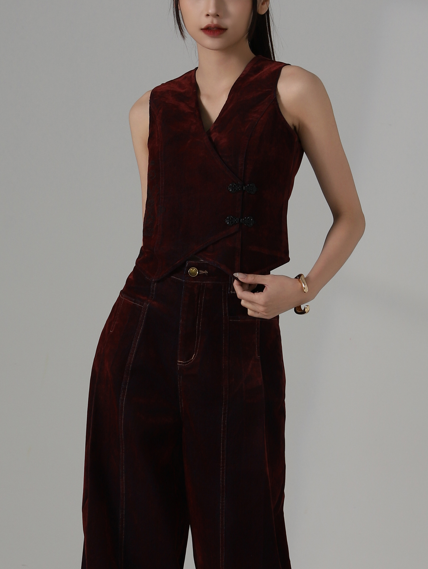 Sleeveless Denim CNY Vest AC856