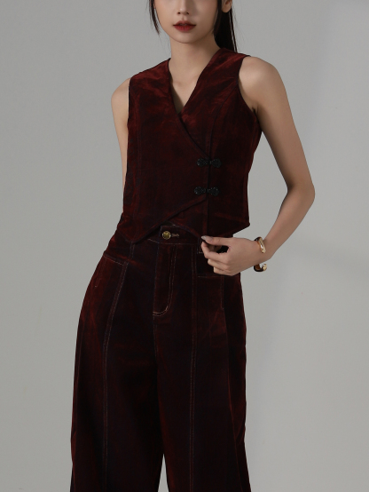 Sleeveless Denim CNY Vest AC856