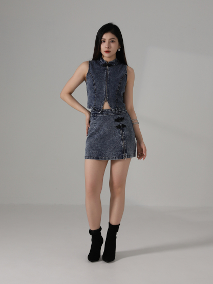 CNY Style Denim Top AC858