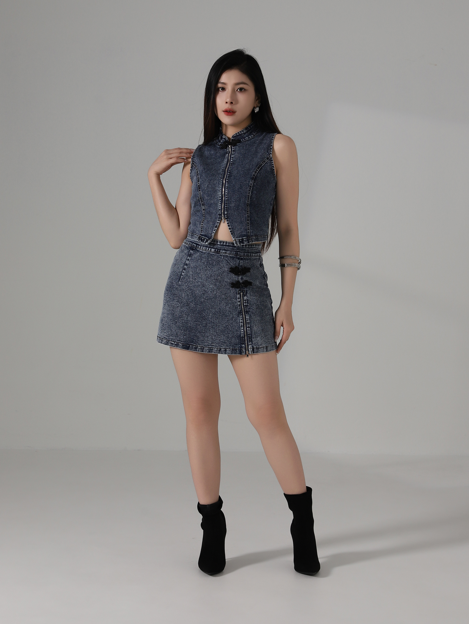 CNY Style Denim Top AC858