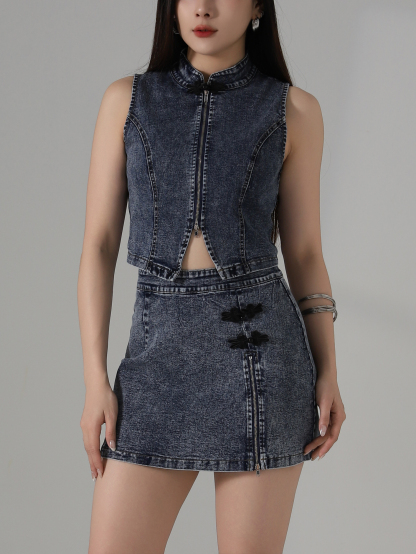 CNY Style Denim Top AC858