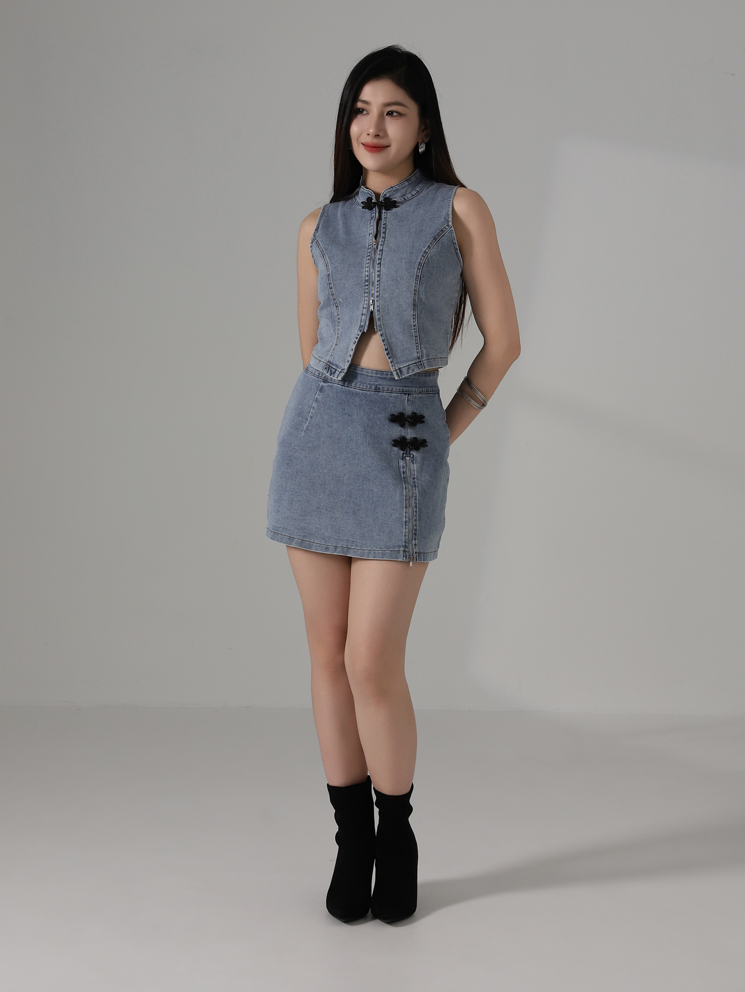 CNY Style Denim Top AC858