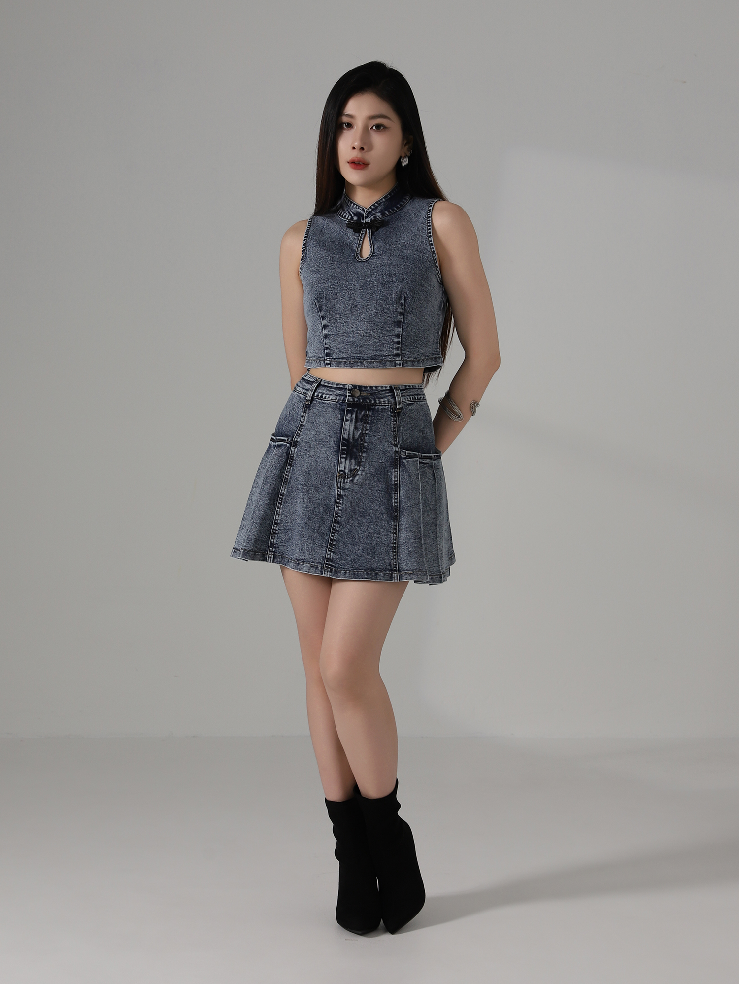 CNY Style Denim Set AC859