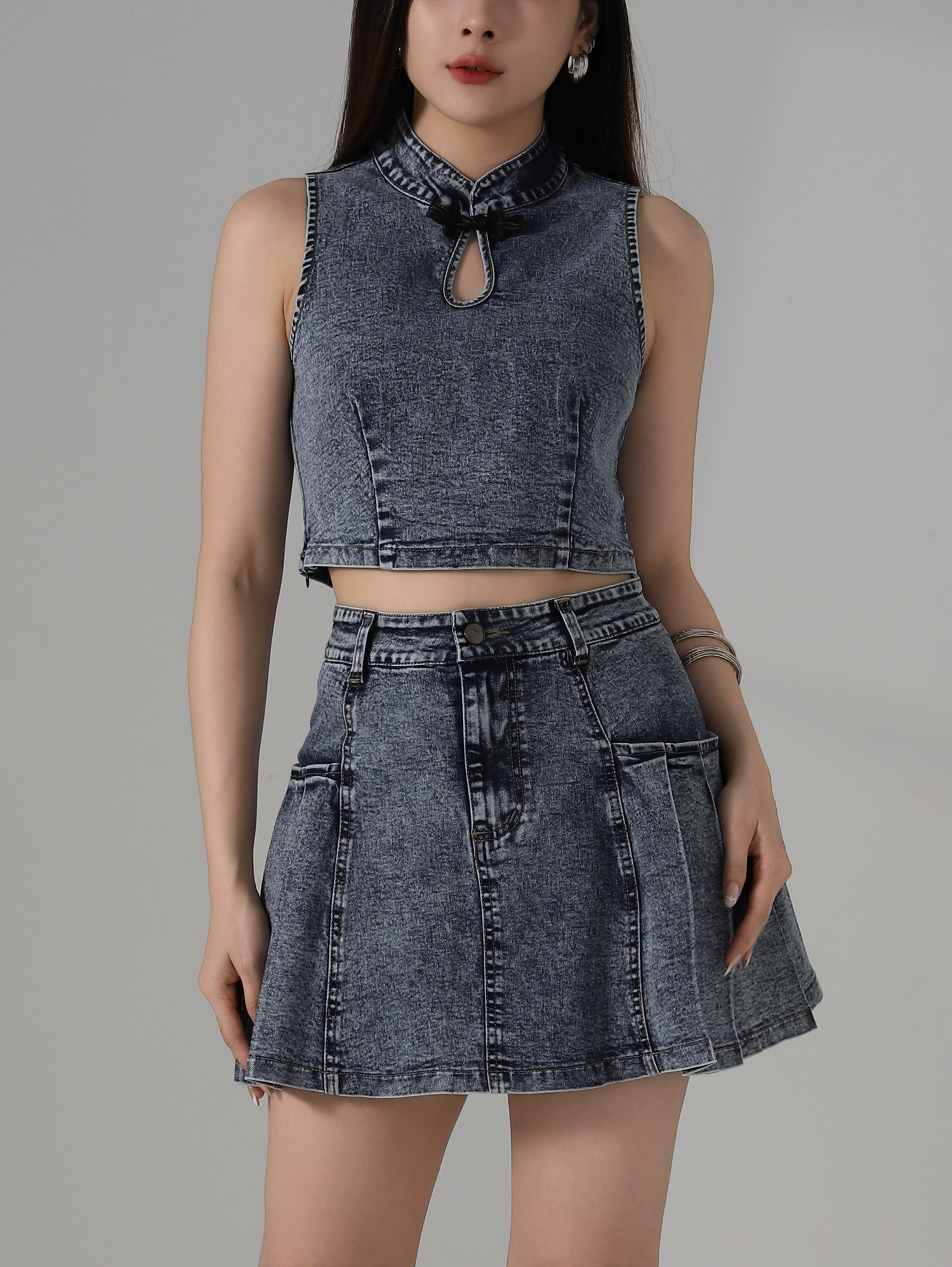 CNY Style Denim Set AC859