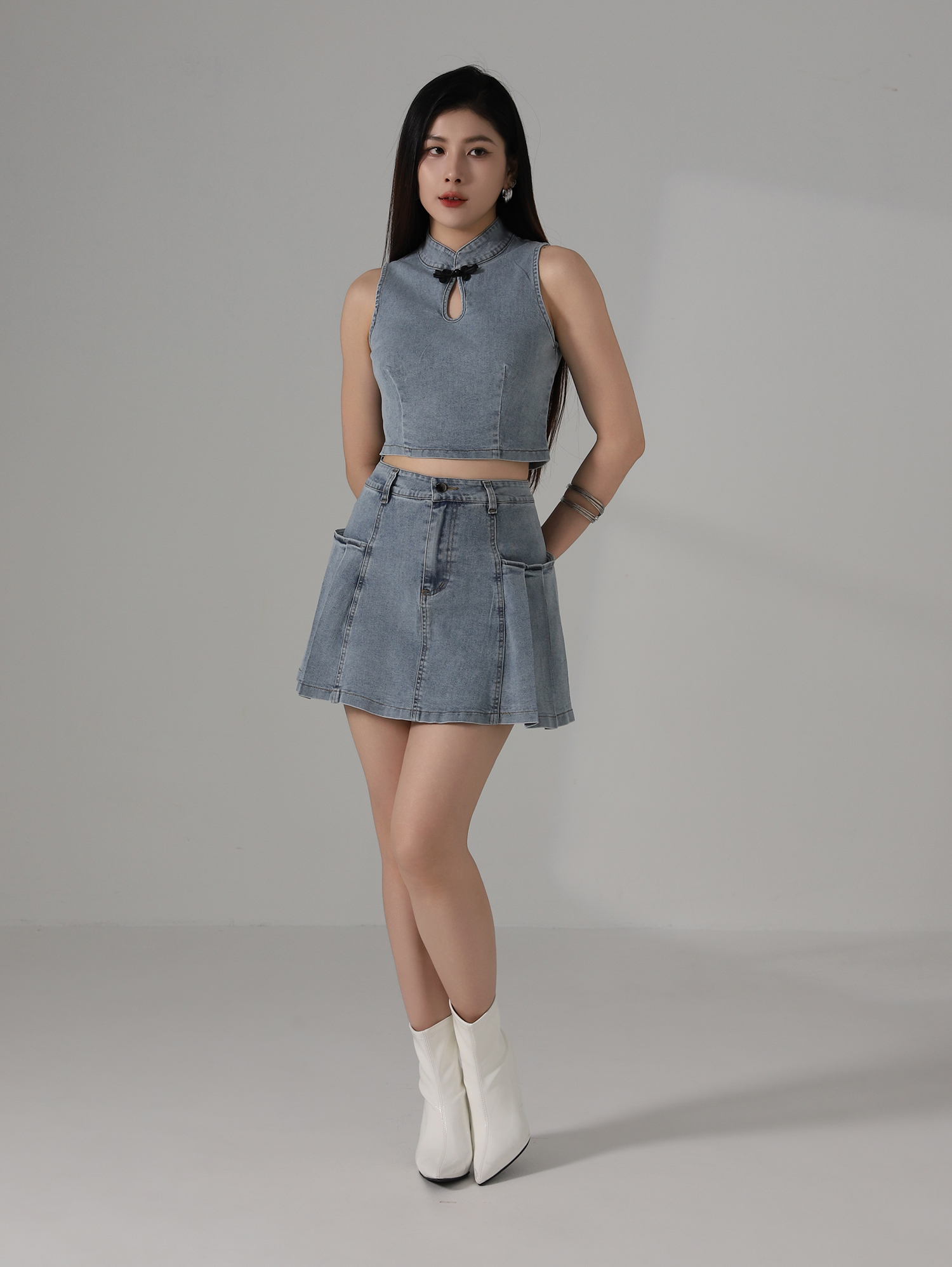 CNY Style Denim Set AC859