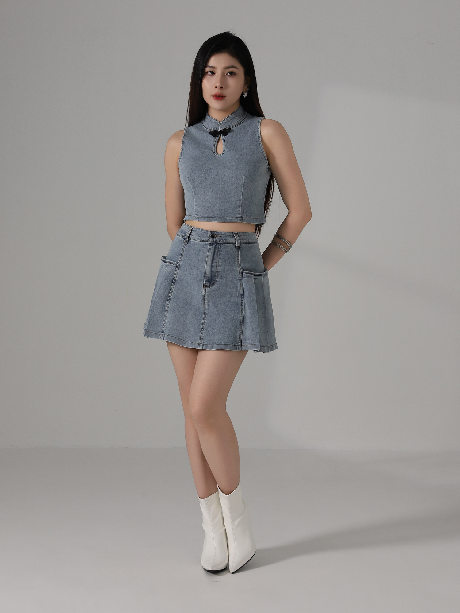 CNY Style Denim Set AC859