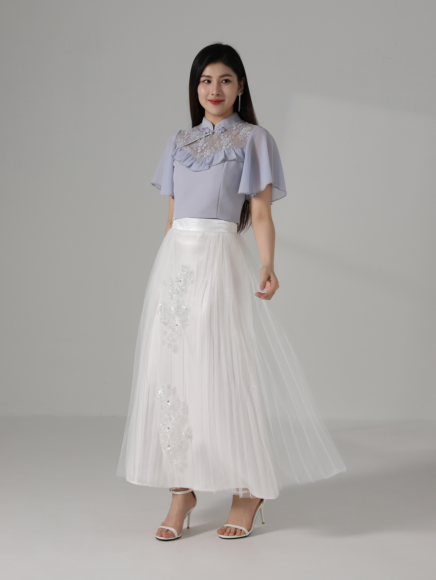 Chinese Style Net Skirt AC861