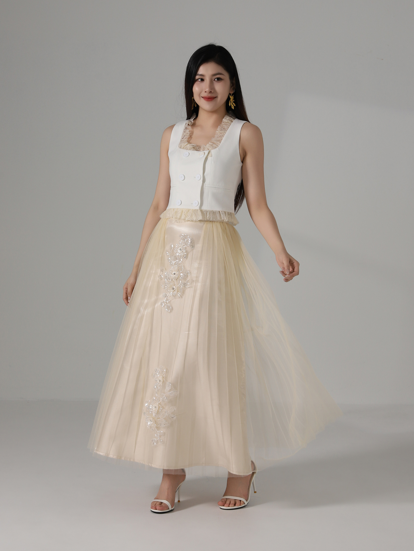 Chinese Style Net Skirt AC861