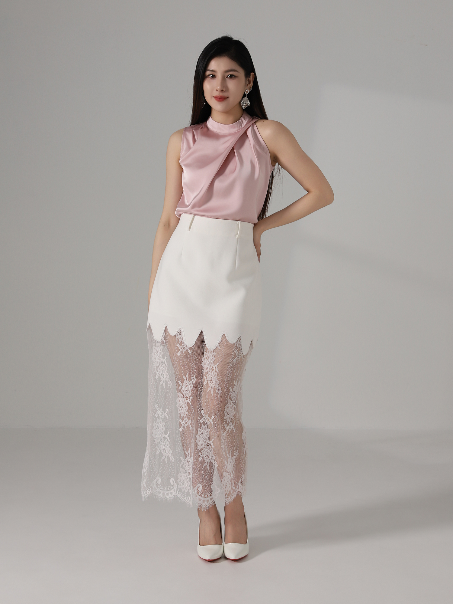 With Lace Skirt AC236