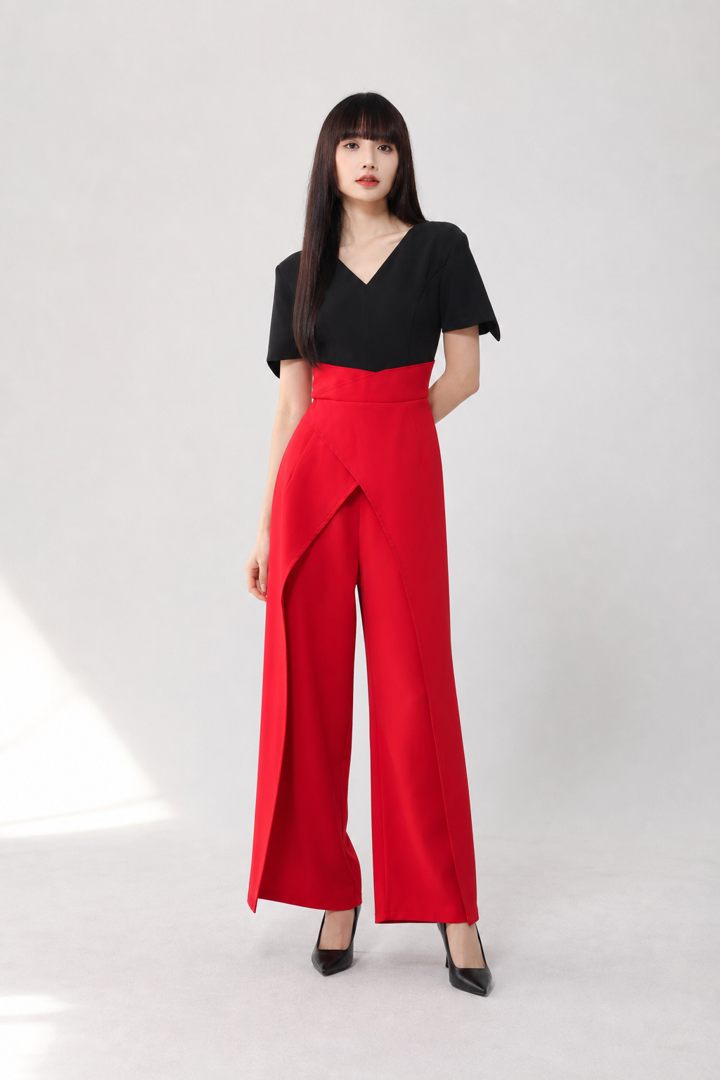 Teo Tone Split Bottoms Jumpsuit 18457