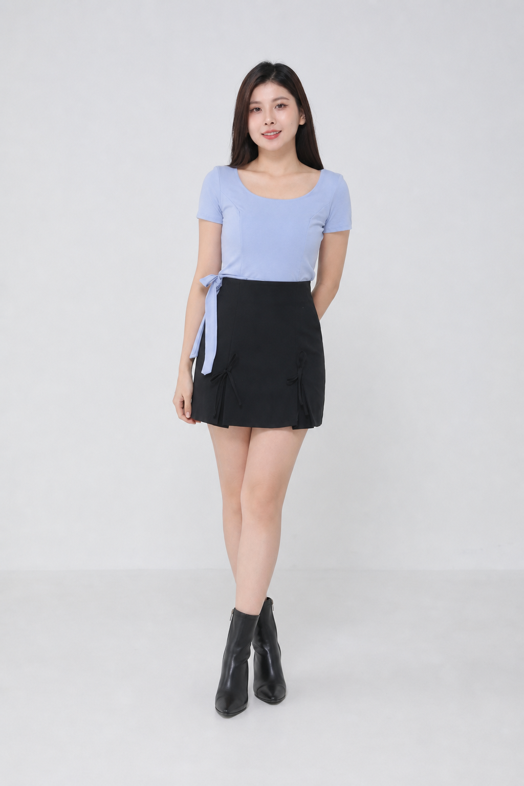 High Waist With Ribbon Skirt Pants 34655