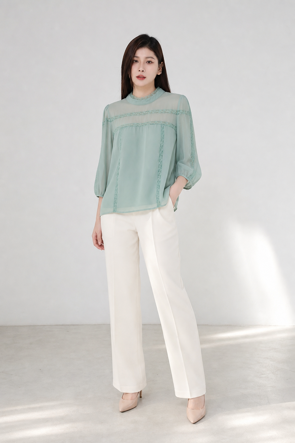 Lace Detailed Top 15515