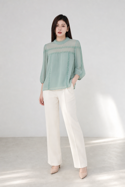 Lace Detailed Top 15515
