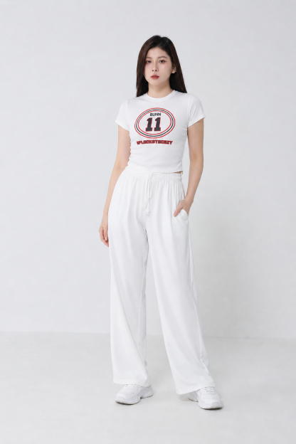 Short Sleeve Top With Long Pant Set 34774