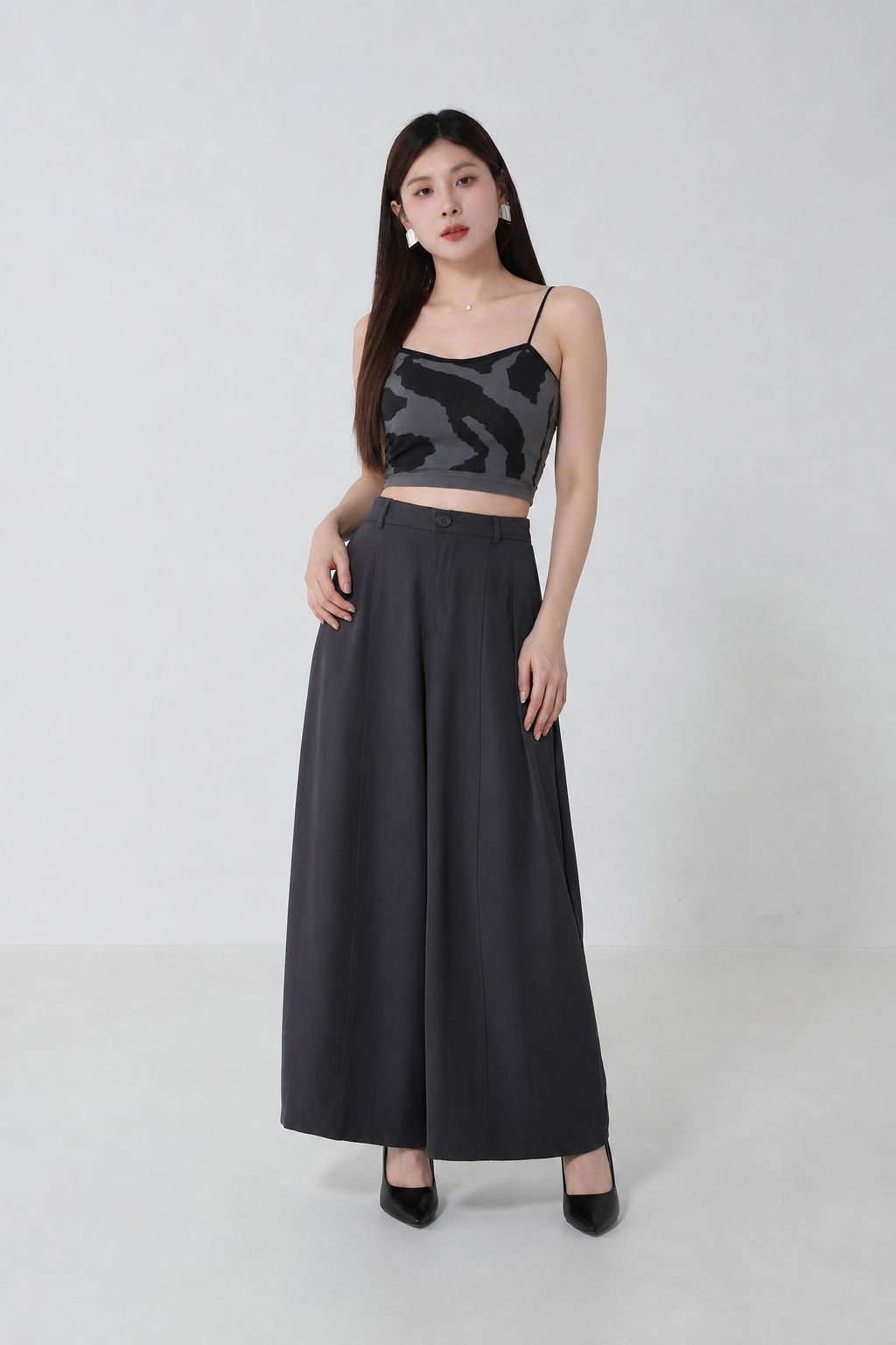 Zebra With Stap Crop Top 