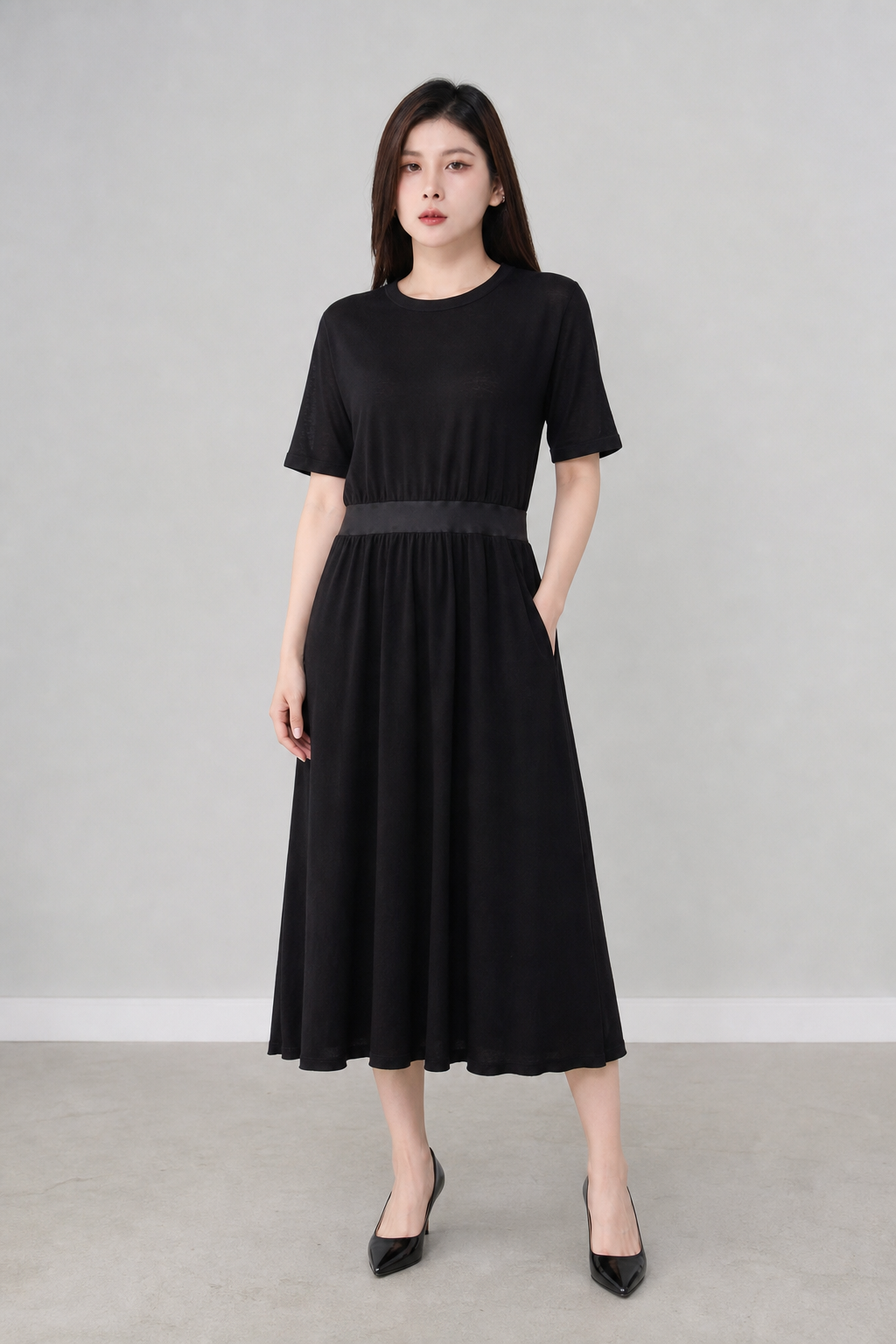 Baisc Plain Dress 15641