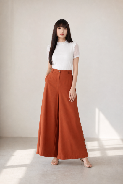 Side Bottom Split Long Pants 17181