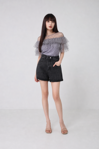 Polka Dot Ruffles Top 17188