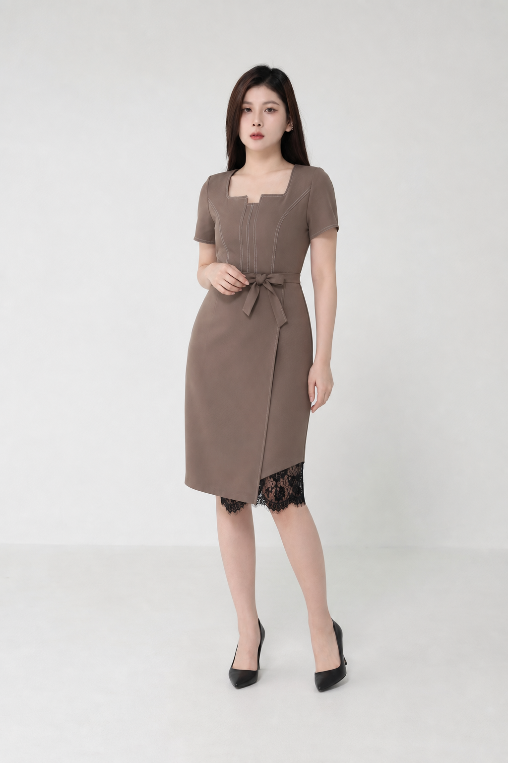 Formal With Lace Dress 34548