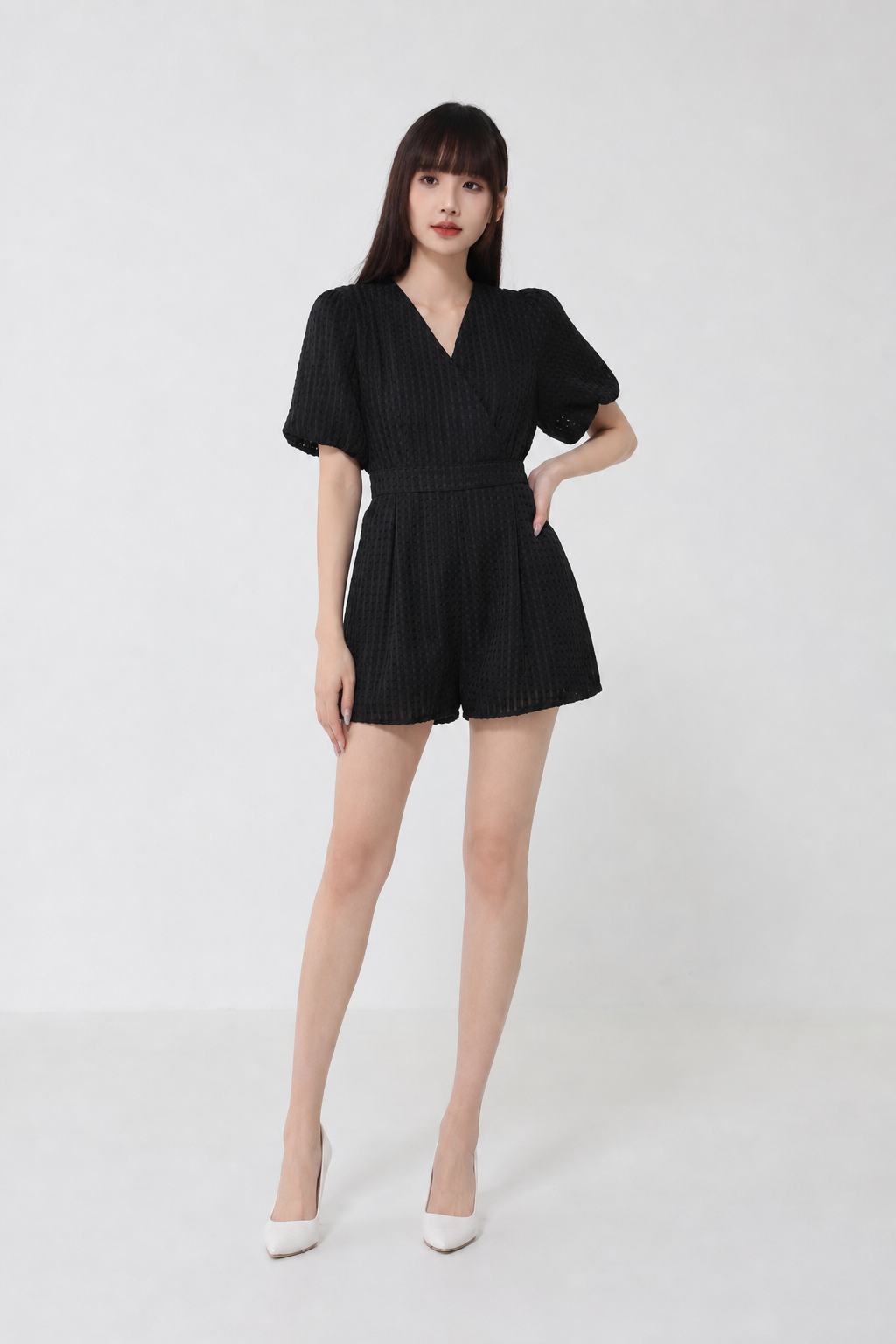V Neck Wrap With Belt Jumpsuit