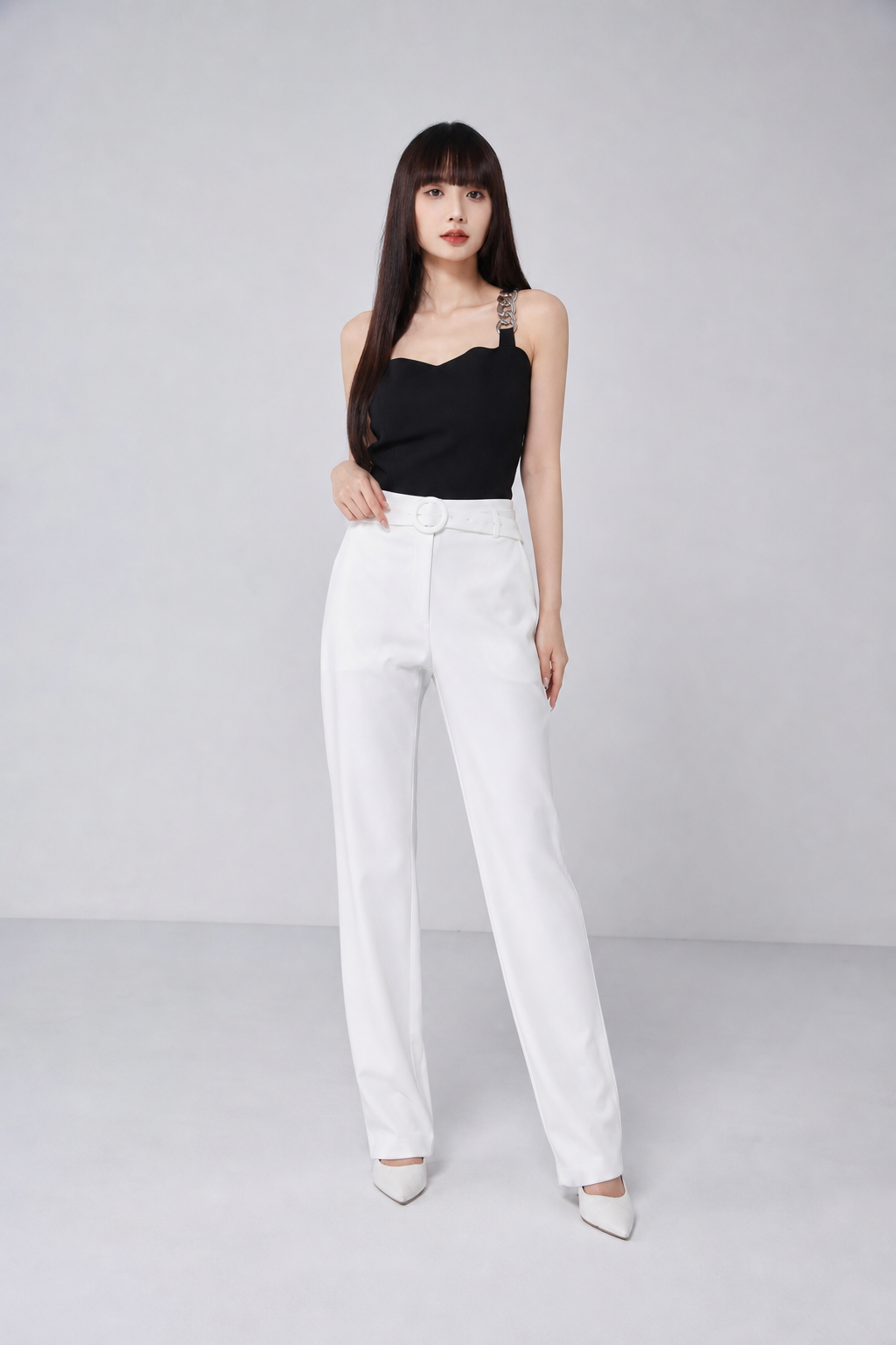 Sleeveless Chain Strap Top 17211