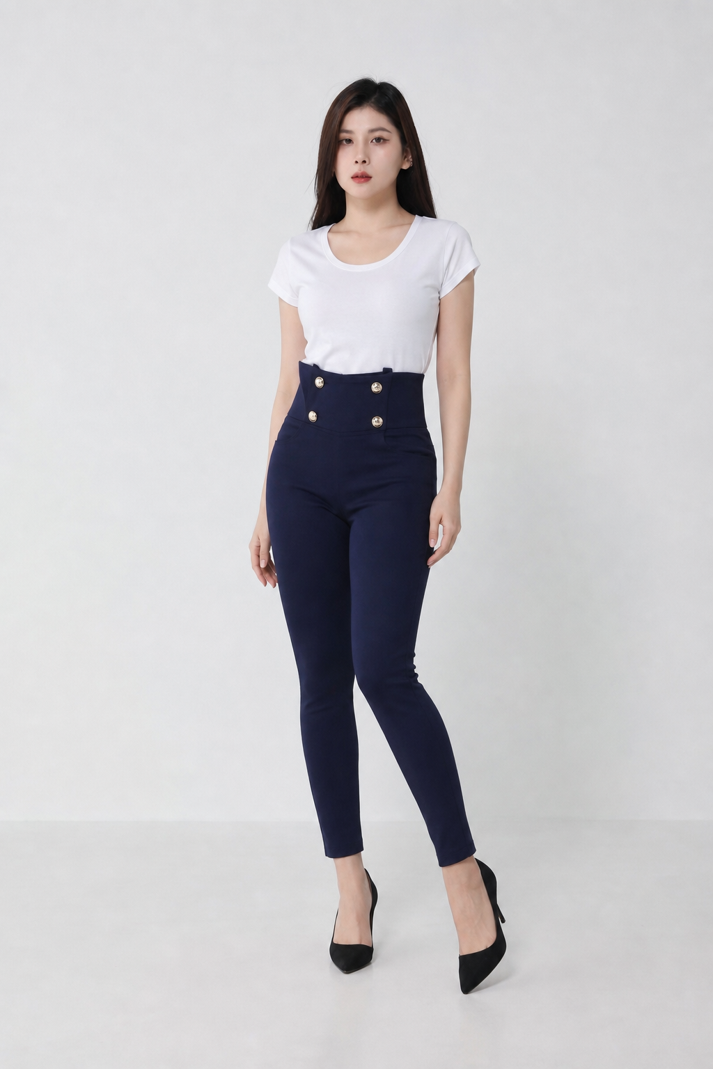 High Waist Long Pants 34567