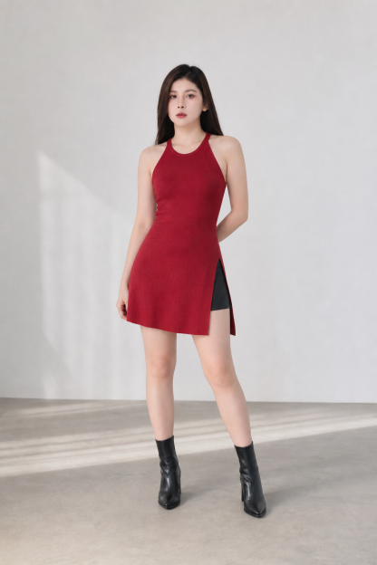 Halter With Split Top 34578