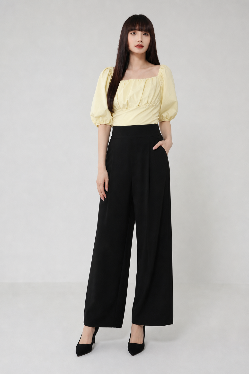 Stripe Detailed Lace Top With Long Pants Sets 17243