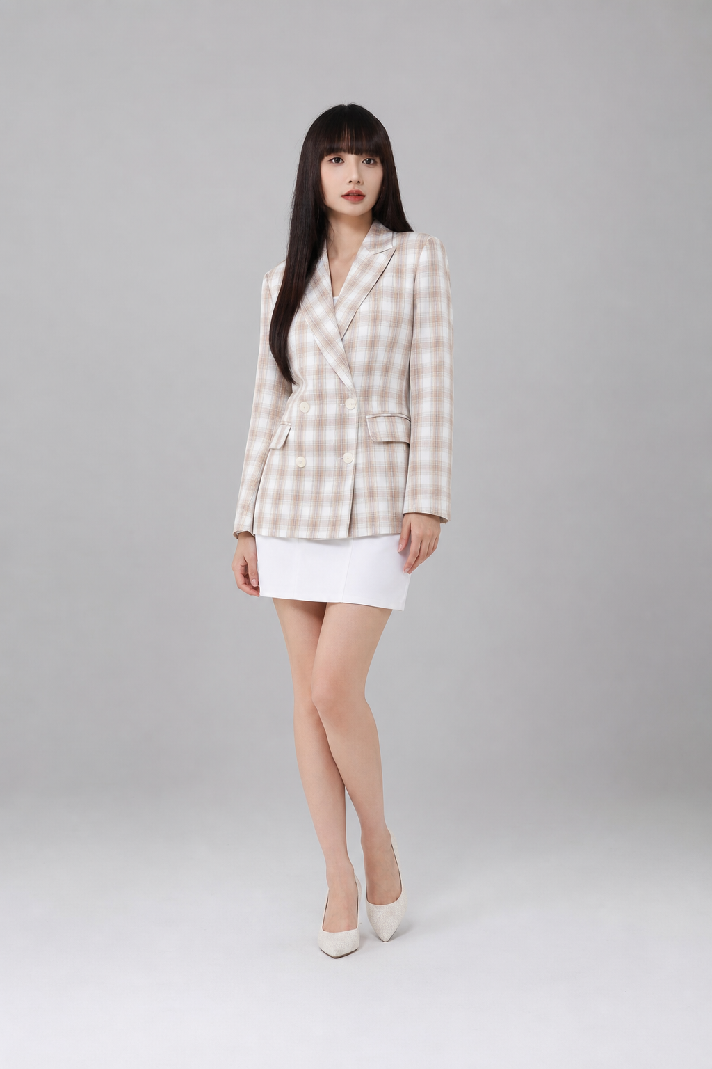 Korean Style Checker Blazer 16006